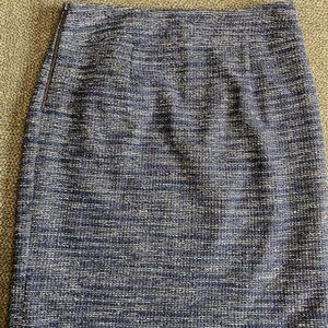 Banana Republic Navy Blue Tweed Skirt Size 10
